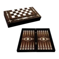 Antique Handmade Backgammon Nacre