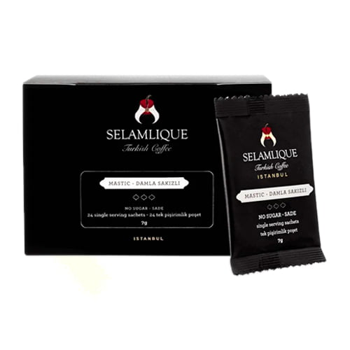 Selamlique Mastic Turkish Coffee Sachets Packs of 24