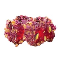 Haci Serif Pomegranate Special Turkish Delight with Pistachio and Rose Leaf 500gr