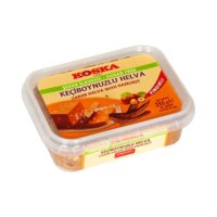 Koska Traditional Turkish Karob Halva with Hazelnut Sugar Free for Diabetic Plastic Box 250 gr