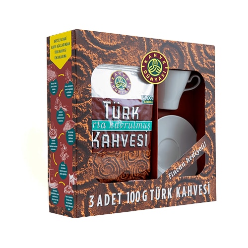 Coffee Set for Traditional Turkish Coffee 100 gr x 3