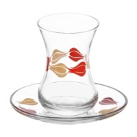Lav Turkish Tea Glass Set Tulip (12pcs)