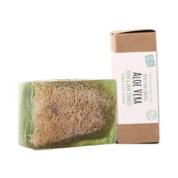 Turkish Natural Handmade Soap Aloe Vera With Organic Zucchini Fiber