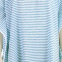 Loincloth-Dress-Hooded-thin-striped-Turquoise 2