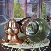 Rose Flower Antique Electric Copper Samovar 1248