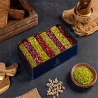 Koskeroglu Assorted Turkish Delight Metal Box 1200 gr (42.32oz)