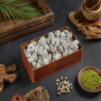 Koskeroglu Double Roasted Turkish Delight with Pistachio Metal Box 600 gr (21.16oz)