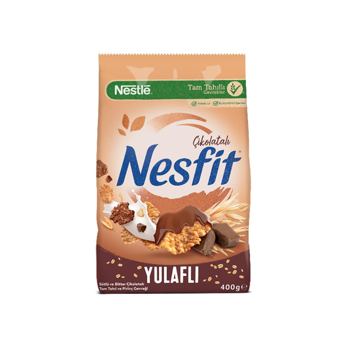 Nestle Nesfit Milk & Dark Chocolate Whole Grain & Rice Breakfast Cereal 400 gr (14.10oz)