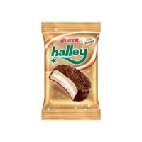 Ulker Halley Milk Chocolate Coated Sandwich Biscuit with Marshmallow 30 gr (1.05oz)
