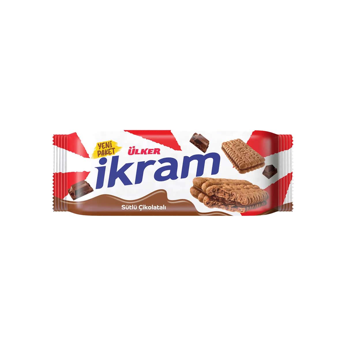 Ulker Ikram Sandwich Biscuit with Milk Chocolate Cream 80 gr (2.82oz)
