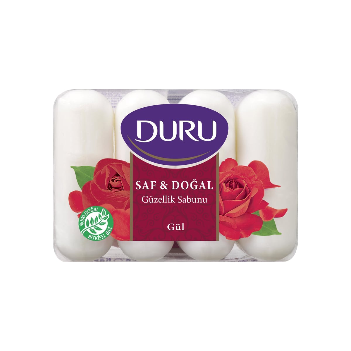 Pure and Natural Beauty Rose Soap Duru 70 gr (2.46oz) x4