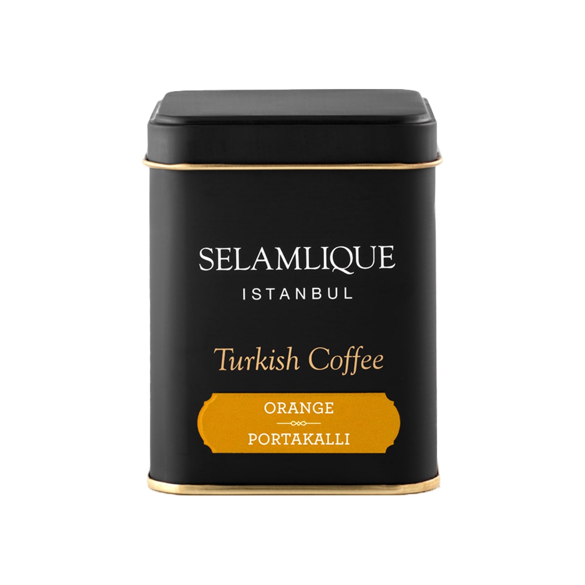 Selamlique Turkish Coffee with Orange Flavor in Metal Box 125 gr (4.40oz)