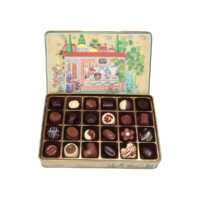 Assorted Handmade Special Chocolate in Metal Box Lokum Atolyesi 280 gr (9.87oz)
