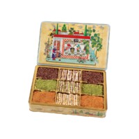 Assorted Sultan Turkish Delight in Metal Box Lokum Atolyesi 800 gr (28.21oz)