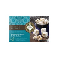 Coconut Coated Double Sultan Turkish Delight with Pistachio in Box Safranbolu Lokumcusu 400 gr (14.11oz)