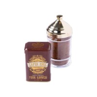 Turkish Coffee with Gum Mastic Flavor in Metal Box Sekerci Cafer Erol 150 gr (5.29oz)