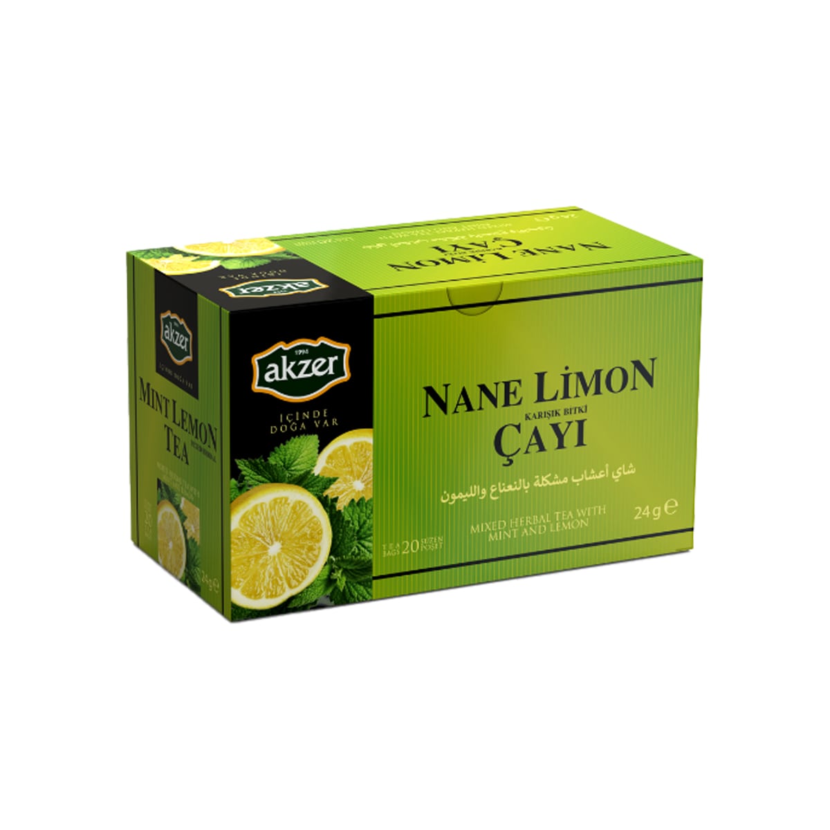 Natural Mixed Herbal Tea with Mint and Lemon Akzer 24 gr (0.84oz)