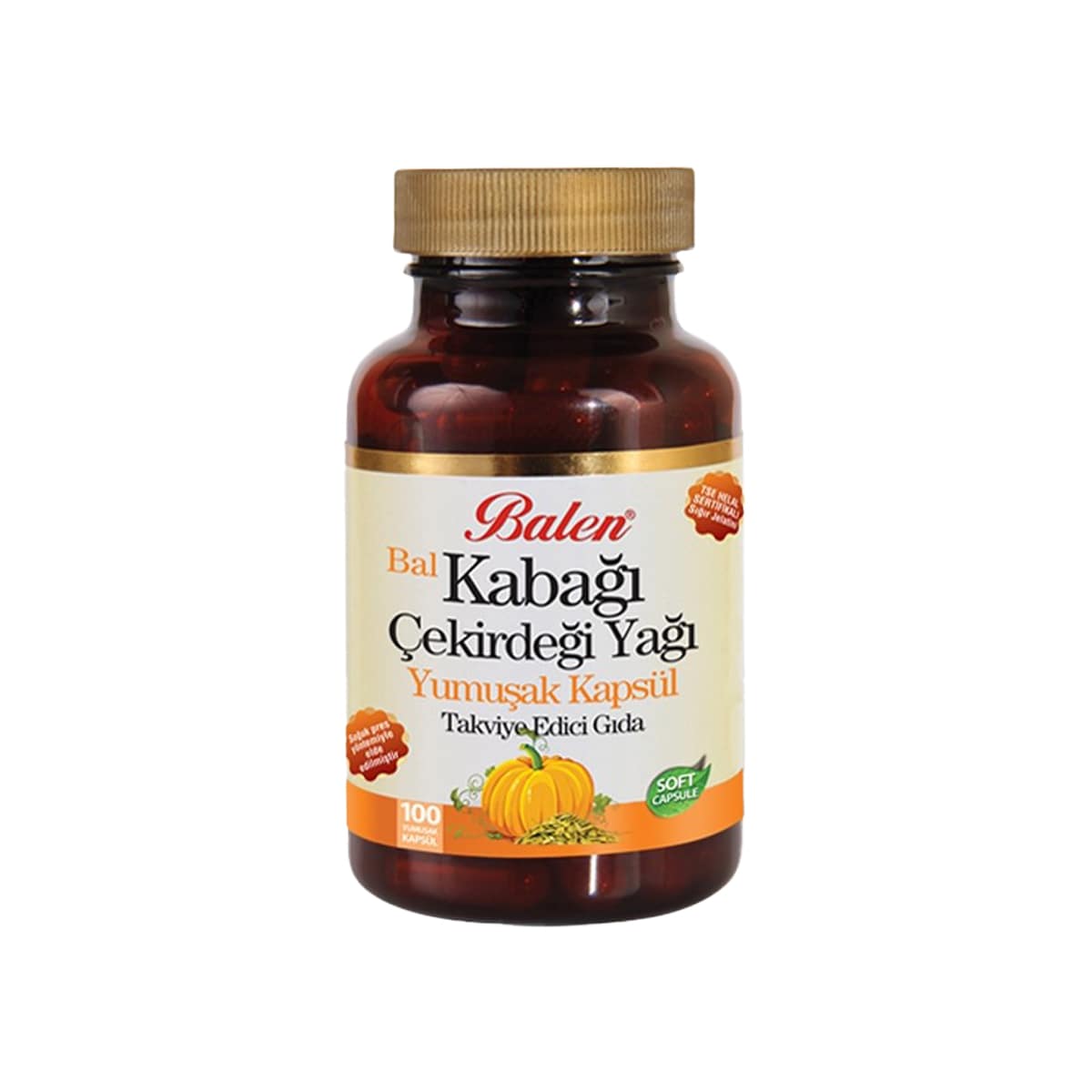 Pumpkin Seeds Oil Soft Capsules Balen 1380 mg x 100 Pieces