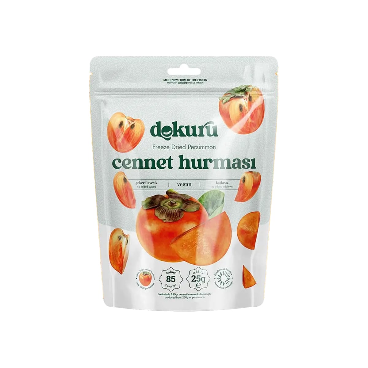 Sugar-Free Freeze Dried Persimmon Chips Dokuru 25 gr (0.88oz)