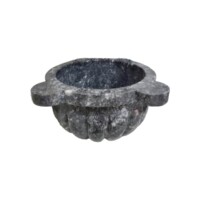 Dark Grey Melon-Sliced Marble Basin