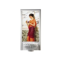 Greek Girl Patterned 60x100 cm Hammam Panel Ceramic Tile Set