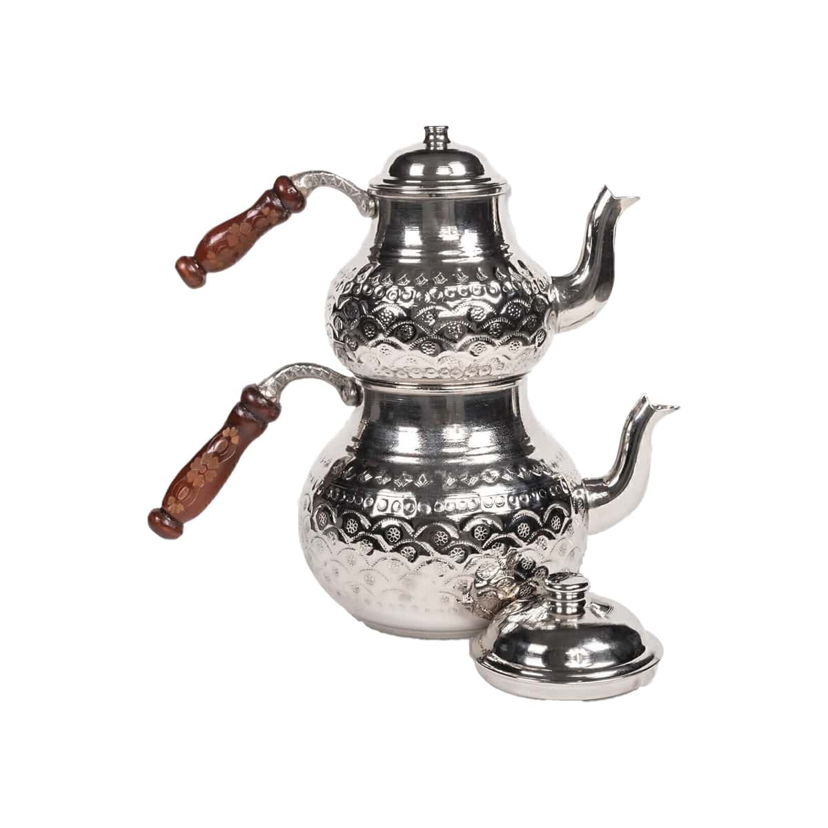 Hand Hammered White Copper Teapot