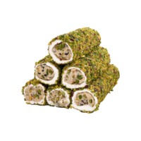 Pistachio Coated Turkish Delight with Pistachio and Cream Filling