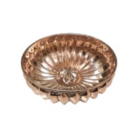 Ribbed Copper Hammam Bowl 20 cm Efemir Bakircilik