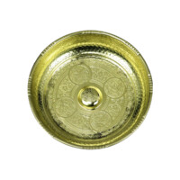 Yellow-Plated Copper Hammam Bowl 20 cm (1494) Sonay Bakircilik